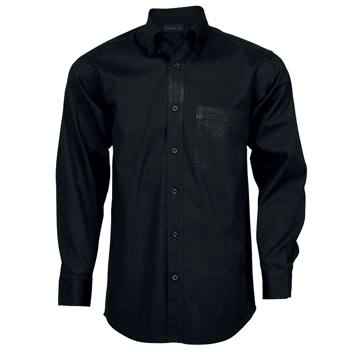 Mens Brushed Lounge Shirt Long Sleeve - Image 3