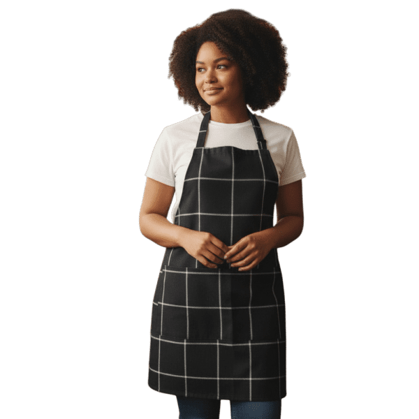 Black Check Apron