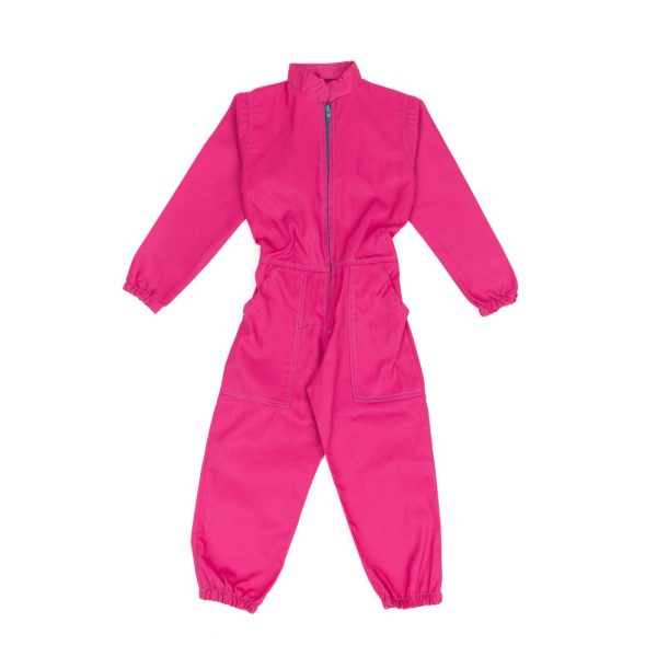 Kids Basic Cerise Overall