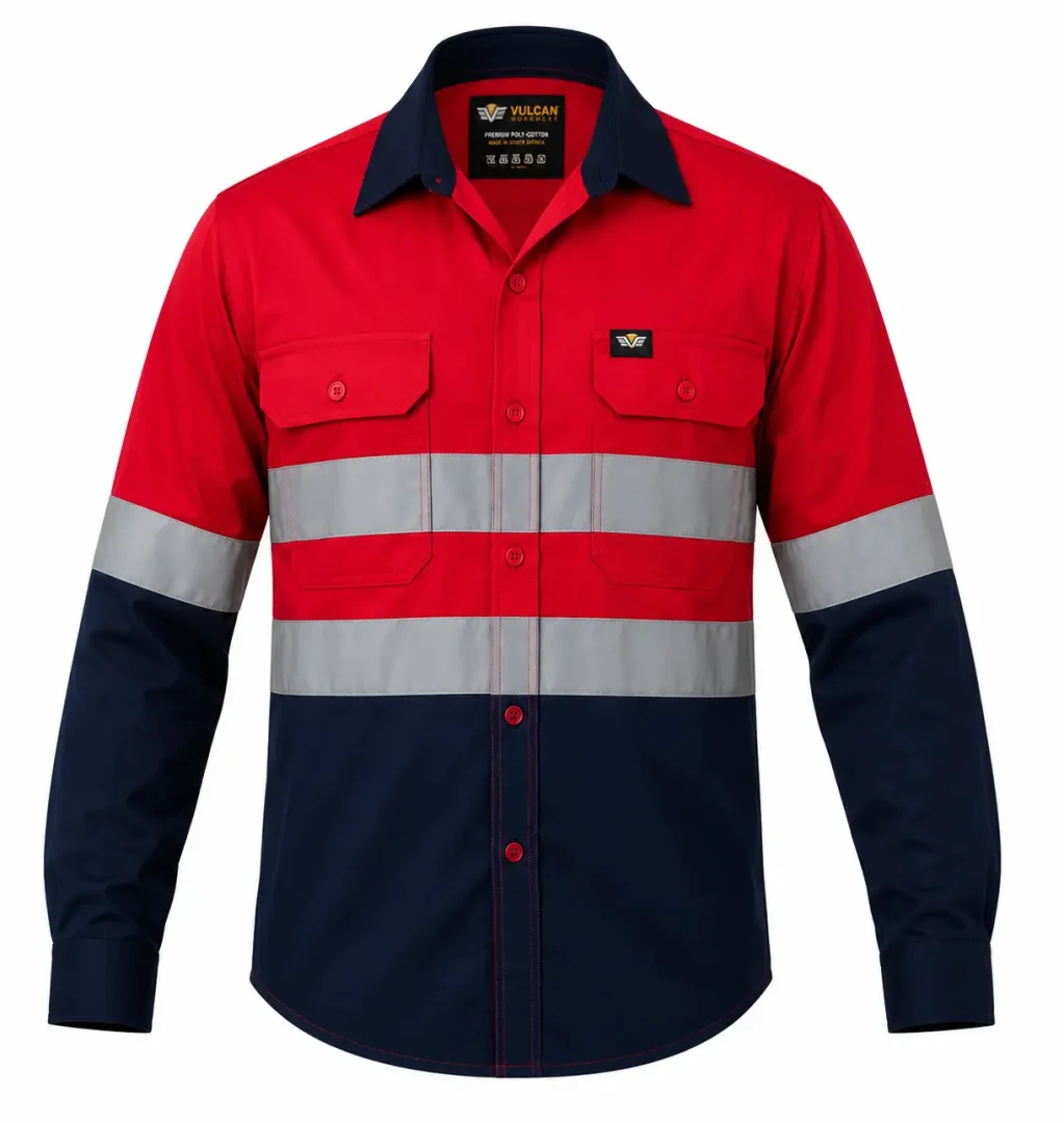 HI VIZ 100% Cotton Vented Workshirt - Image 7