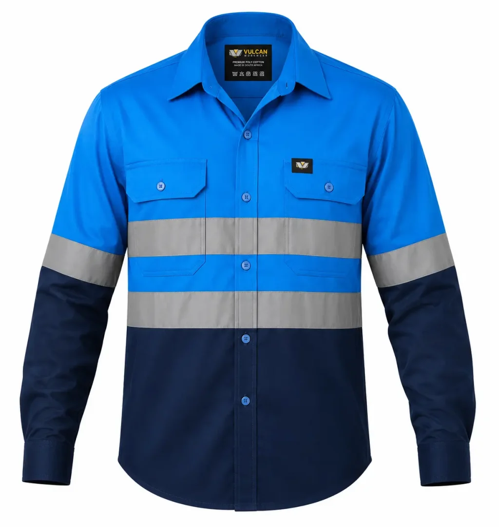 HI VIZ 100% Cotton Vented Workshirt - Image 5